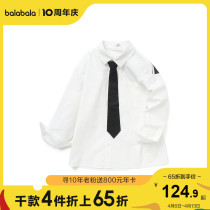 (stores shipping) Balabala childrens clothes children boy long sleeve shirt Spring and autumn clothing CUHK