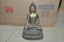 Sakyamuni Buddha statue pure bronze painted Sakyamuni Buddha statue sitting Sakyamuni Buddha statue ornaments 28cm