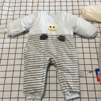 Anti-season specials deal with large size ha clothes new Anbao winter warm cute duck partial open crotch ha clothes jumpsuit