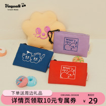 VANWALK flower Flower series coin wallet female mini cute Coin card bag short Korean wallet thin