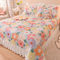 Tatami bed cover single piece 2021 New thick cotton sheet three-piece non-slip double Kang cover four seasons Universal