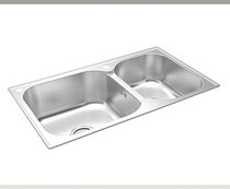 Kohler Radisson large and small slot table double kitchen basin K-97261T-2S-NA