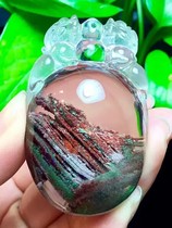 Fine natural color ghost Melaleuca mountain Cornucopia pendant Money rolling pure white crystal clear