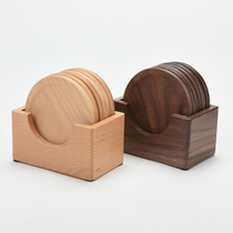 Black Walnut Solid Wood Tea Coaster Tea Ceremony Kettle Cup Holder Tea Cup Holder Insulation Pad Cup Holder Creative Combination Kung Fu Tea Set