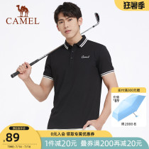 Camel mens sports T-shirt 2021 summer new half-sleeve casual thin-sleeved polo shirt lapel short-sleeved top