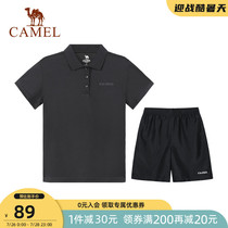 Camel sportswear quick-drying suit mens 2021 summer new fitness running short-sleeved shorts leisure suit