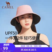 Camel sports fishermans hat female spring and summer outdoor Joker wear double-sided sunshade sun protection UV sun hat