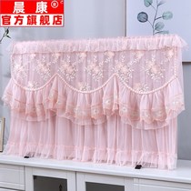  TV dust cloth towel cover TV cover Simple and fresh dustproof mesh dual-use LCD TV cover