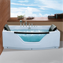 Rectangular glass three-sided skirt surf bubble heated bathtub double acrylic 1 7 m Napoli 5145
