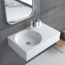 Artificial stone wash basin integrated forming table art basin wash face Square 0 7 meters hanging basin BS-8415
