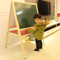 Oversized childrens drawing board double-sided magnetic dust-free blackboard support type lifting writing board home teaching easel