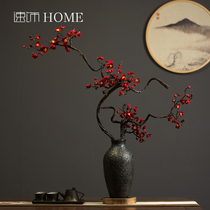 Chinese emulated plum blossom Plum Blossom Living Room Flower-room Flower Arranging Ornaments Landing Great Branches Ramei Floral Vase Furnishing