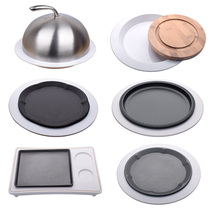 Melamine imitation porcelain steak plate iron plate commercial Steak Teppanyaki Western restaurant cast iron round plum blossom luxury guest