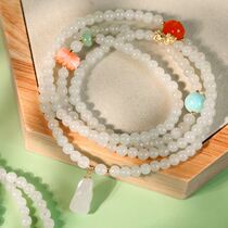 Store celebration feedback Qinghai white and Tian multi-treasure hand string necklace 18K dual-use four seasons wild (Elope Bali)