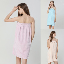 Home sexy breast wrap chest tube bath skirt soft two-piece thick absorbent adult bathrobe bath towel women can wear can be wrapped