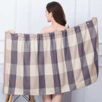 Plaid snaps can be worn for womens bath towels