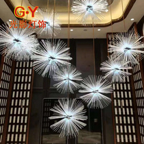 Sales Department Sand Table Light fixtures Villa Duplex Building Living Room Lamp Staircase Long Chandelier Creative Starry Decorative Lamp Customization