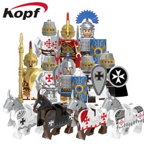 Xinhong X0317 Medieval Century Teuton Temple Holy Septomb Knights War Horse Soldiers Assemble Building Block Man Toys