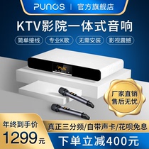 Punos family KTV power amplifier audio K song microphone full set home karaoke speaker theater all-in-one machine
