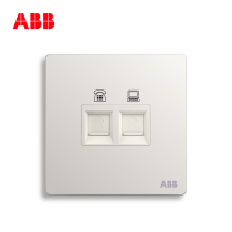 ABB switch socket Frameless Xuan Zhi Athens white wall type 86 socket panel telephone computer socket AF323