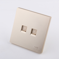 Nouveau Riche gold switch socket Computer telephone panel Network telephone socket panel network cable telephone wiring socket