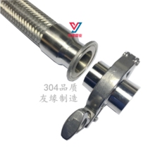 Special 304 for Winery Food Factory Stainless Steel High Temperature and High Pressure Quick Pack Sanitary Chucks Metal Corrugated Braided Hose