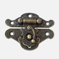 Small box buckle Buckle lock Vintage snap lock Wooden box Small wooden box lock Green bronze jewelry box Hardware accessories
