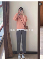 acne fairview classic dust pink smiley sweater version fit men and women with the same original 1900