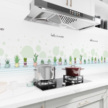 Kitchen oil-proof sticker Stove countertop waterproof wall sticker range hood cabinet self-adhesive wallpaper fireproof high temperature resistant wallpaper