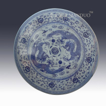 Jingdezhen dragon and phoenix pattern large ceramic table set quaint classical ceramic table outdoor outdoor table