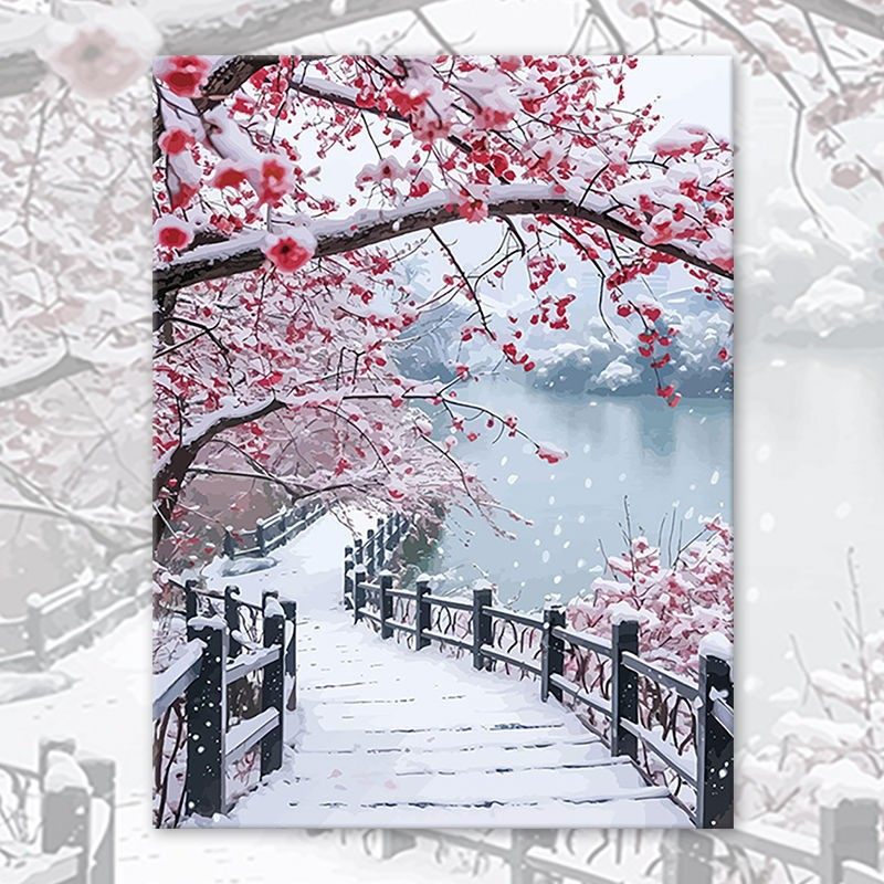 雪景色 油彩画 O1CN01WnF7yl1stu90YdUVk_!!
