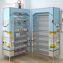 Shoe rack storage multi-layer dustproof household door cloth simple large-capacity multifunctional assembly door outer shoe cabinet rack