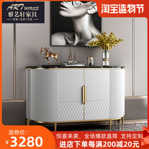 Light luxury entrance cabinet American dining side cabinet Living room household marble decoration locker Modern entrance room hall cabinet