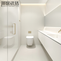 Minimalist light luxury cream white whole body slate grille tile toilet toilet wall tile 1200