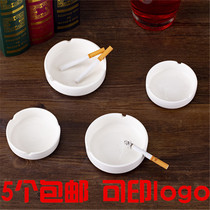 Creative Hotel Hotel ashtray ceramic round white simple ashtray practical round ashtray cigarette saucer
