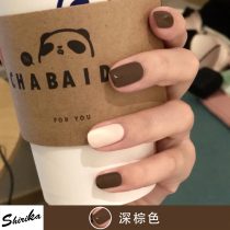 Silica 2021 New Pop chocolate dark brown Net red nail shop special red book Nail Polish glue