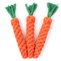 Shaped cotton rope-woven carrot pet supplies dog molars tooth cleaning rope knot toy small dog dog toy
