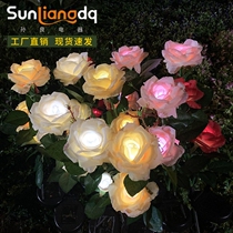 Cross-border outdoor lantern roses 3 heads 5 heads courtyard garden lights planted Lawn Lights landscape now