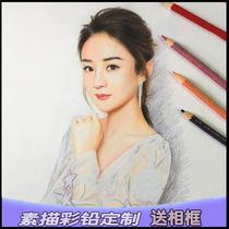 Generation painting Hand-drawn sketch portrait Real person photo Hand-painted color lead painting Couple portrait character portrait painting customization
