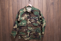 New US military version four-color Conglin camouflage BDU jacket four-cluster grid cloth 90s inventory