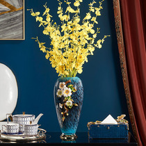 Minxi Zi Vase ornaments living room flower arrangement light luxury high-grade enamel porch Nordic style home decorations