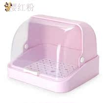 Storage and drying infant tableware rack drain clamshell baby dust rack box storage drying rack
