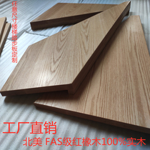 Red oak wood plate custom furniture countertop ladder stepping board armrest Dining table TV wardrobe Factory direct sales