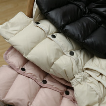  Good to wear until your eyes shine~90 white duck down wild waist thin short down vest jacket female autumn and winter