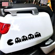 Eating peas stickers 80 pixel game car stickers electric battery car stickers shell decoration modified hollow reflective