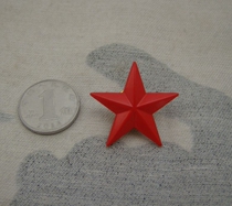 Metal Badge Red Pentagram Badge Red Star Badge Red Five Star Cap Emblem Zinc Alloy Diameter 2 6 cm