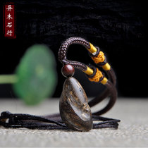 Sunwater grade Indonesian Dalakan agarwood pendant small pendant National shape log play piece pendant male and female couples