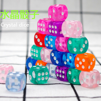 Crystal dice color sieve transparent acrylic color bar ktv shake sieve grain children teaching aids game dice