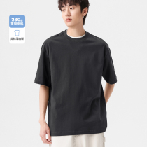Fabric legend says 280g heavy cotton short sleeve t shirt men loosely shoulder to strike a pure half sleeve clothes