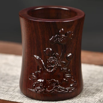 木製、筆筒、花入、文人清供、華道、文房具、木彫 木製、筆筒、花入、文人清供、華道、文房具、木彫 笔筒木雕-笔筒木雕